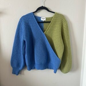 French Connection Two-Tone V-Neck Sweater